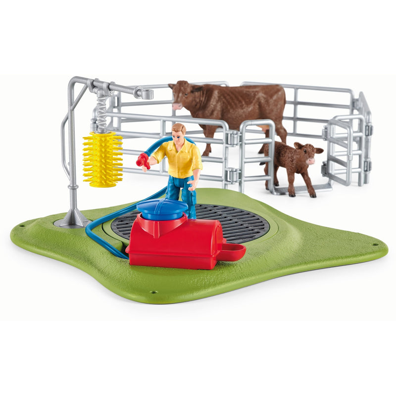 Afbeelding laden in galerijviewer, Schleich farm world - koe wasstation speelfiguur
