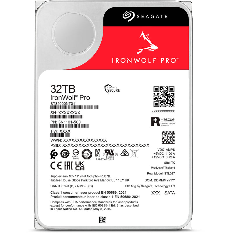 Afbeelding laden in galerijviewer, Seagate ironwolf pro 32 tb harde schijf (sata 6 gb s, 3,5 )
