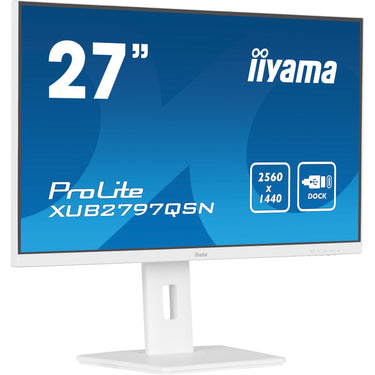 Iiyama prolite xub2797qsn-w2 27 monitor (wit, hdmi, displayport, 4x usb-a, usb-c, rj-45)