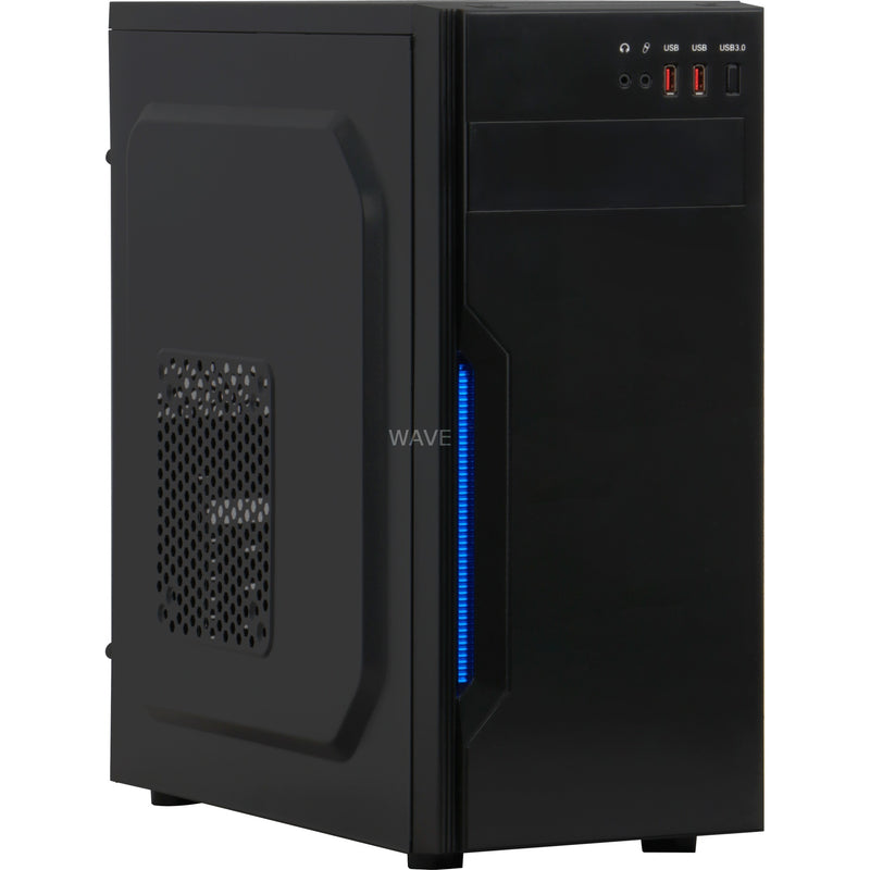 Afbeelding laden in galerijviewer, Inter-tech b-42 midi tower behuizing (zwart | 2x usb-a)
