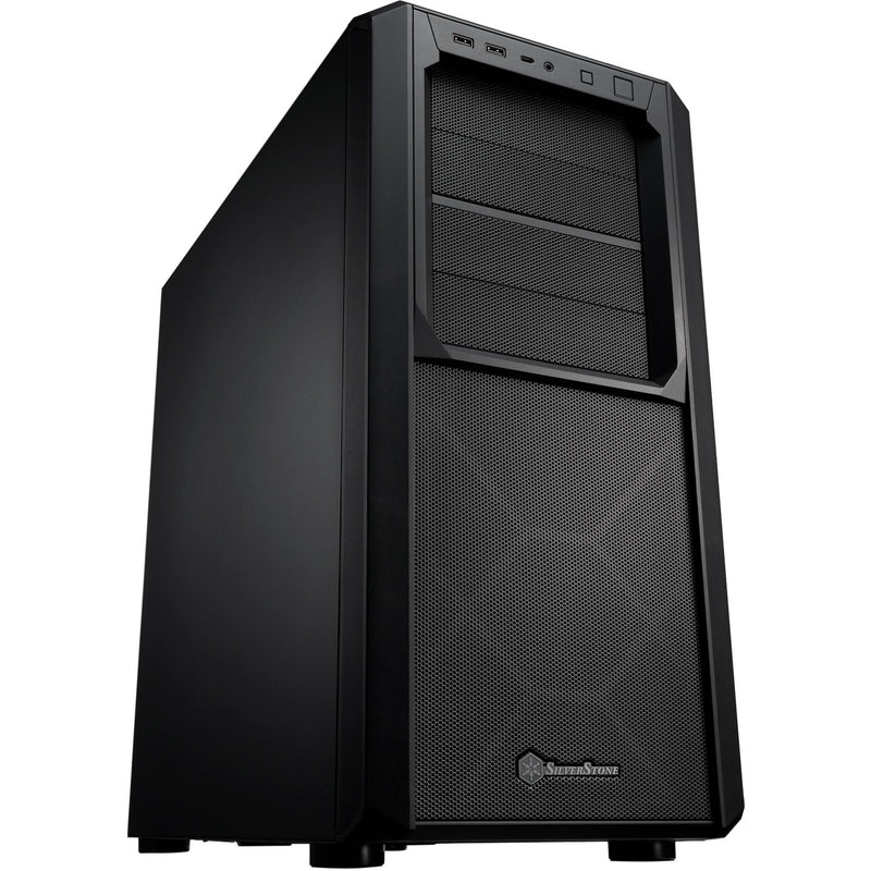Afbeelding laden in galerijviewer, Silverstone sst-sed1-b midi tower behuizing (zwart | 2x usb-a | 1x usb-c)

