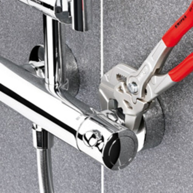 Afbeelding laden in galerijviewer, Knipex 86 03 250 sleuteltang - 250 mm - verchroomd - sleutelwijdte tot 52 mm 2 inch - kunststof bekleed
