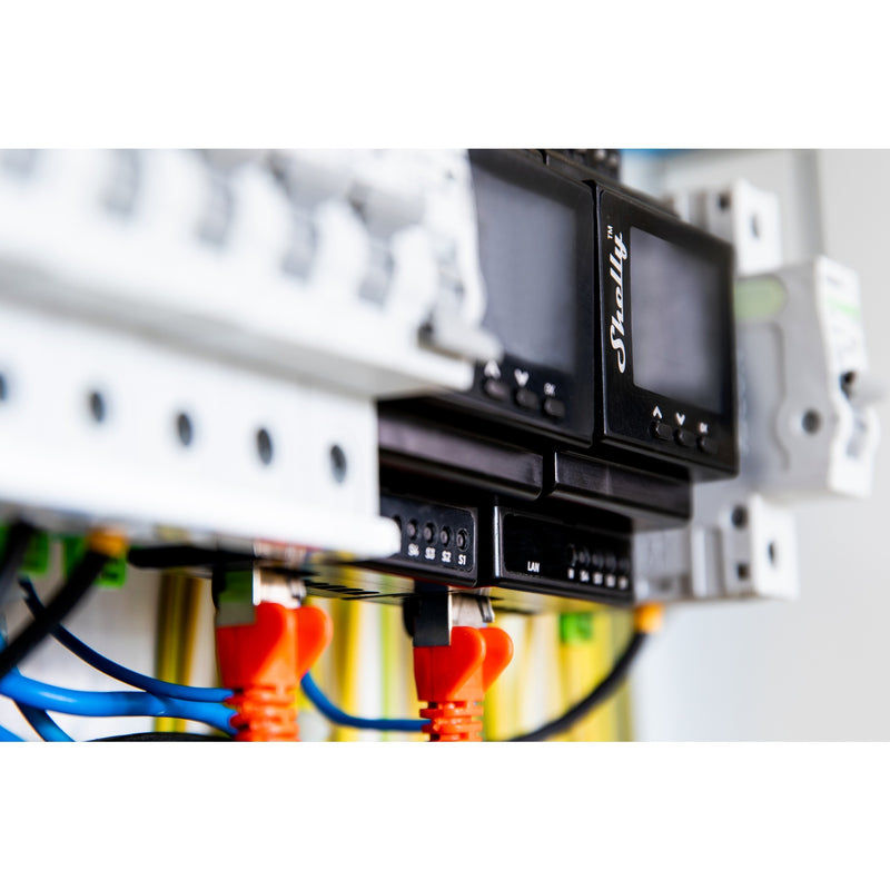 Afbeelding laden in galerijviewer, Shelly pro 4pm relais (4-kanaals, wifi, lan, bluetooth)
