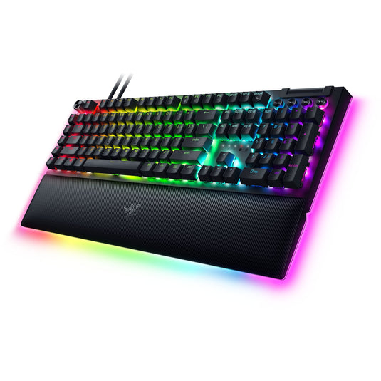 Razer blackwidow v4 pro, gaming toetsenbord (zwart, us lay-out, green, rgb leds, doubleshot abs)