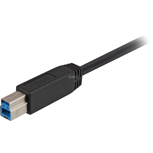 Sharkoon usb-a 3.0 > usb-b kabel (zwart, 5 meter)