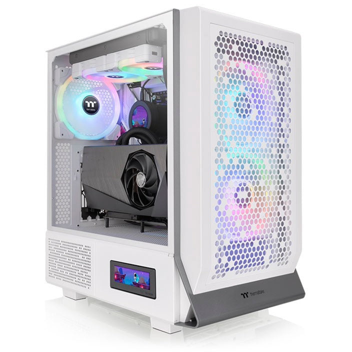 Afbeelding laden in galerijviewer, Thermaltake ceres 300 tg argb snow midi tower behuizing (wit | 2x usb-a | 1x usb-c | rgb | tempered glass)
