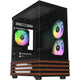 Thermaltake view 170 ws argb mini tower behuizing (zwart houtkleur | 2x usb-a | rgb | window)