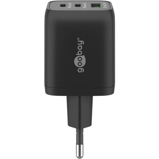 Goobay usb-c snellader nano (65 w) en usb-c textielkabel (zwart, 1 meter)