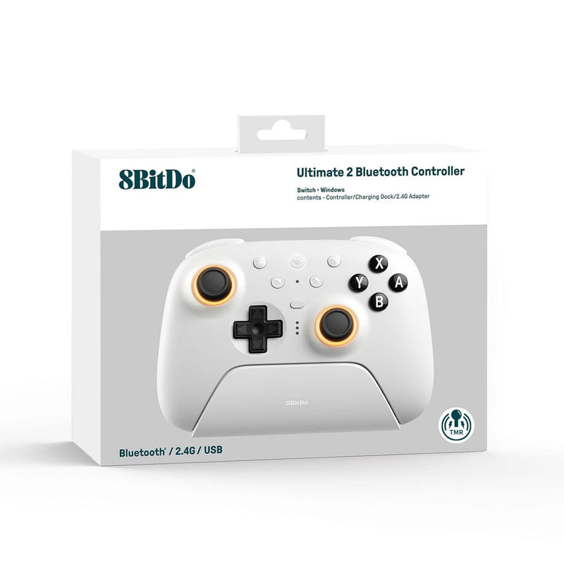 Afbeelding laden in galerijviewer, 8bitdo ultimate 2 bluetooth controller (wit, pc, switch 2, bluetooth usb-c 2.4 ghz)
