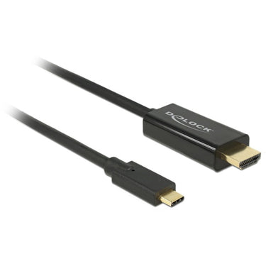 Delock usb-c (male) > hdmi (male) (dp alt mode) kabel (zwart, 3 meter, 4k 30 hz)