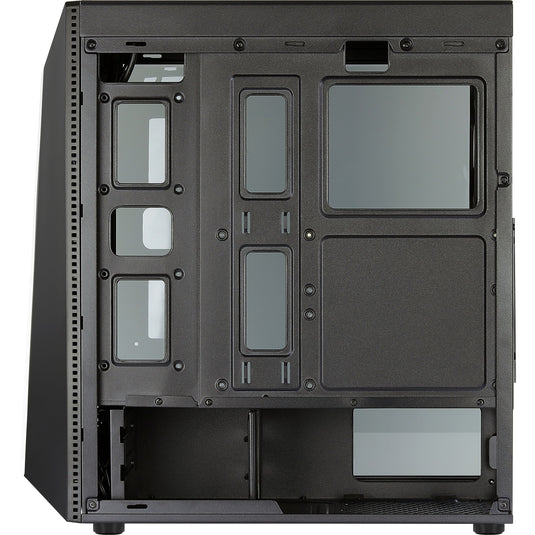 Aerocool shard midi tower behuizing (zwart | 3x usb-a | rgb | window)