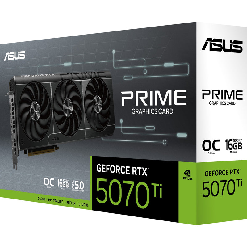 Afbeelding laden in galerijviewer, Asus prime geforce rtx 5070 ti oc 16g grafische kaart (3x displayport, 1x hdmi)
