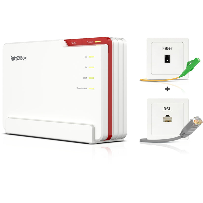 Afbeelding laden in galerijviewer, Fritz! box 5690 pro edition international router (wit rood, mesh wi-fi)
