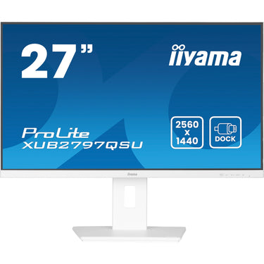 Iiyama prolite xub2797qsu-w2 27 monitor (wit, hdmi, displayport, 2x usb-a, usb-b)