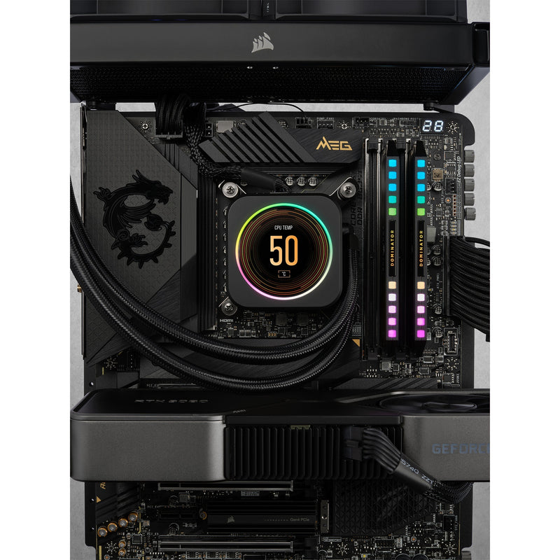 Afbeelding laden in galerijviewer, Corsair dominator platinum rgb 64 gb ddr5-5200 (2x 32 gb) werkgeheugen (zwart, cmt64gx5m2b5200c40, xmp 3.0)
