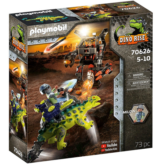Playmobil dino rise - saichania: verdediging van de vechtersbazen constructiespeelgoed (70626)