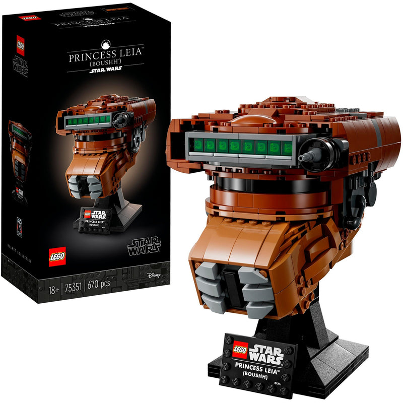 Afbeelding laden in galerijviewer, Lego star wars - prinses leia (boushh) helm constructiespeelgoed (75351)
