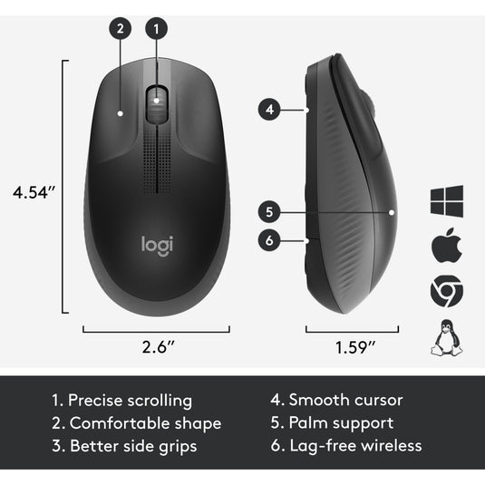 Muis logitech 910-005905 houtskool