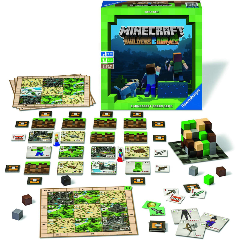 Afbeelding laden in galerijviewer, Ravensburger minecraft builders biomes bordspel (meertalig, 2 - 4 spelers, 30 - 60 minuten, vanaf 10 jaar)
