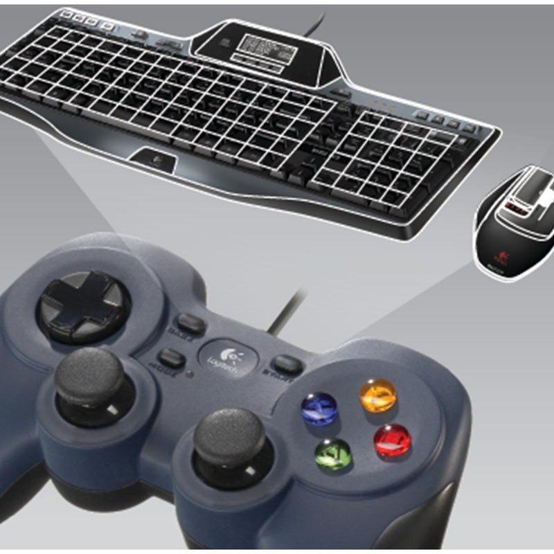 Afbeelding laden in galerijviewer, Logitech gamepad f310 (donkerblauw zwart)

