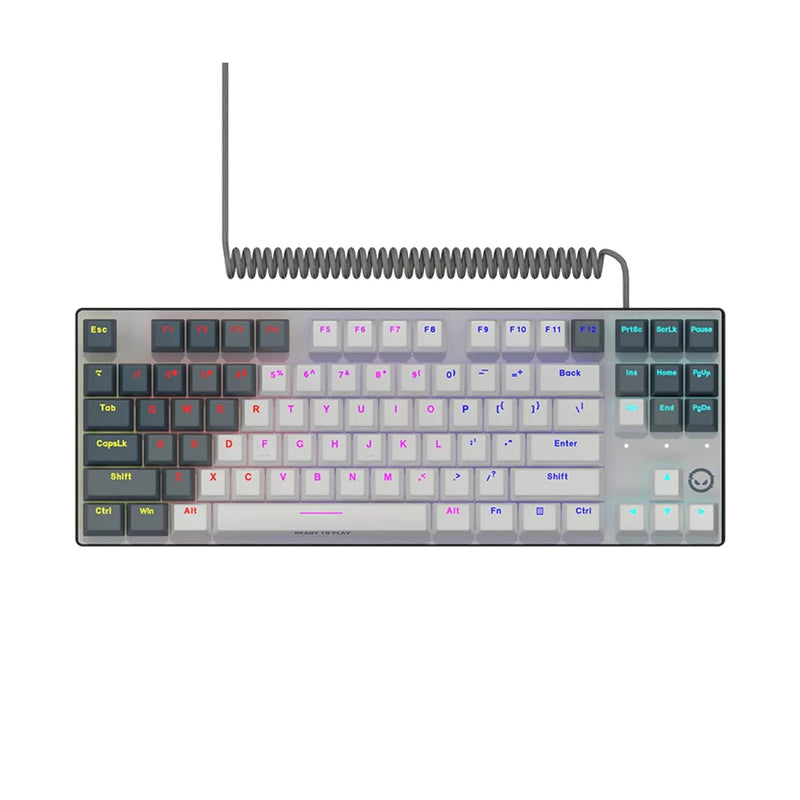 Afbeelding laden in galerijviewer, Lorgar azar 514tkl rgb mechanisch gaming toetsenbord (wit, us lay-out (qwerty), logar dream, 80% (tkl), rgb)
