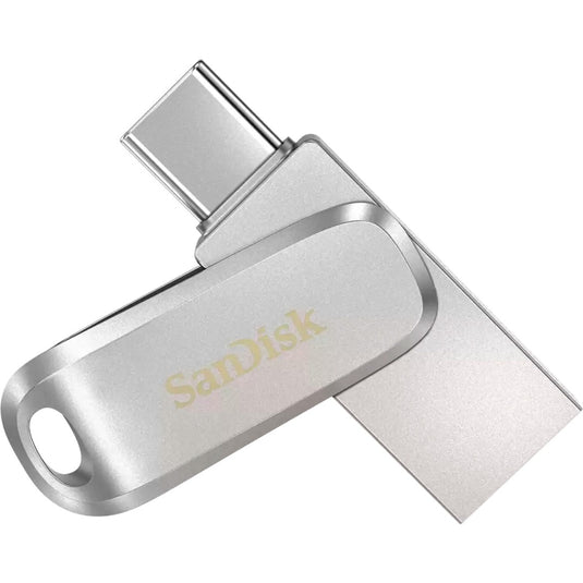 Sandisk ultra dual drive luxe 256 gb usb-stick (zilver, usb-a 3.2 gen 1, usb-c 3.2 gen 1)
