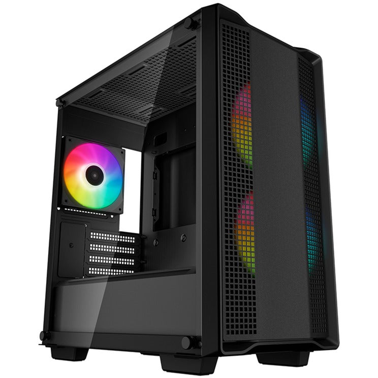 Afbeelding laden in galerijviewer, Deepcool cc360 argb mini tower behuizing (zwart | 2x usb-a | rgb | tempered glass)

