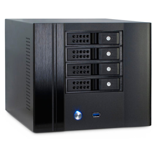 Inter-tech sc-4004 mini tower behuizing (zwart | 1x usb-a)