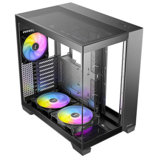 Antec c8 argb midi tower behuizing (zwart | 2x usb-a | 1x usb-c | tempered glass)