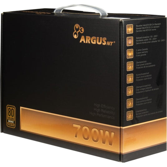 Inter-tech argus bps-700, 700 watt voeding (zwart, 4x pcie)