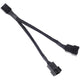 Silverstone sst-cpf01 splitterkabel (zwart, 10 centimeter)
