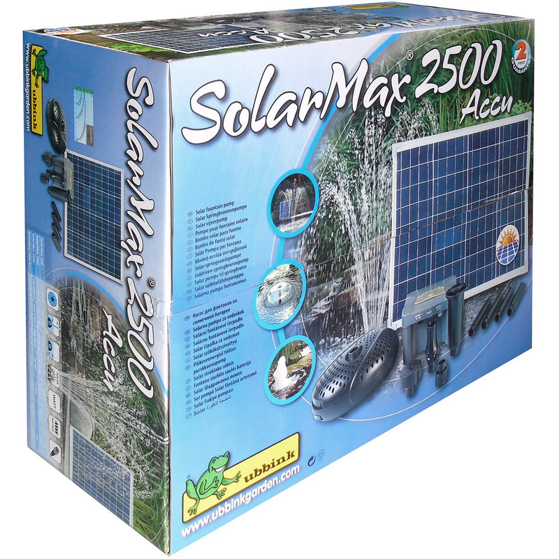 Afbeelding laden in galerijviewer, Ubbink solarmax 2500 accu pomp (zwart, incl. solarpaneel, pomp en accu)
