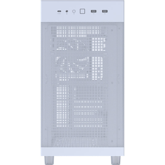 Asus prime ap303 - tempered glass panel midi tower behuizing (wit | 2x usb-a | 1x usb-c | tempered glass)