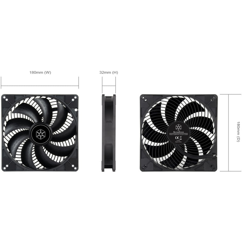 Afbeelding laden in galerijviewer, Silverstone air penetrator 184i pro case fan (zwart, 180 x 180 x 32 mm, pwm)
