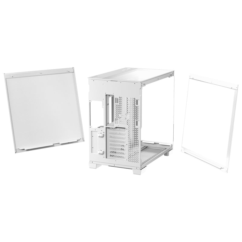Afbeelding laden in galerijviewer, Antec c8 aluminum midi tower behuizing (wit zilver | 2x usb-a | 1x usb-c | tempered glass)
