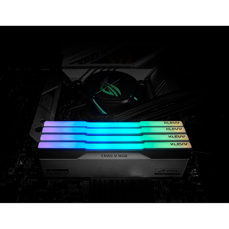Afbeelding laden in galerijviewer, Klevv 32 gb ddr5-6200 (2x 16 gb) kit werkgeheugen (wit zwart, kd5agua80-62b320p, cras v rgb rog, xmp 3.0, expo)
