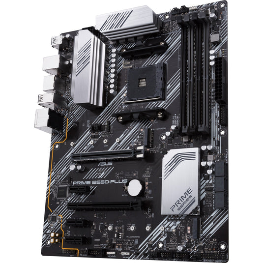 Asus prime b550-plus socket am4 moederbord (zwart zilver, raid, gb-lan, sound, atx)