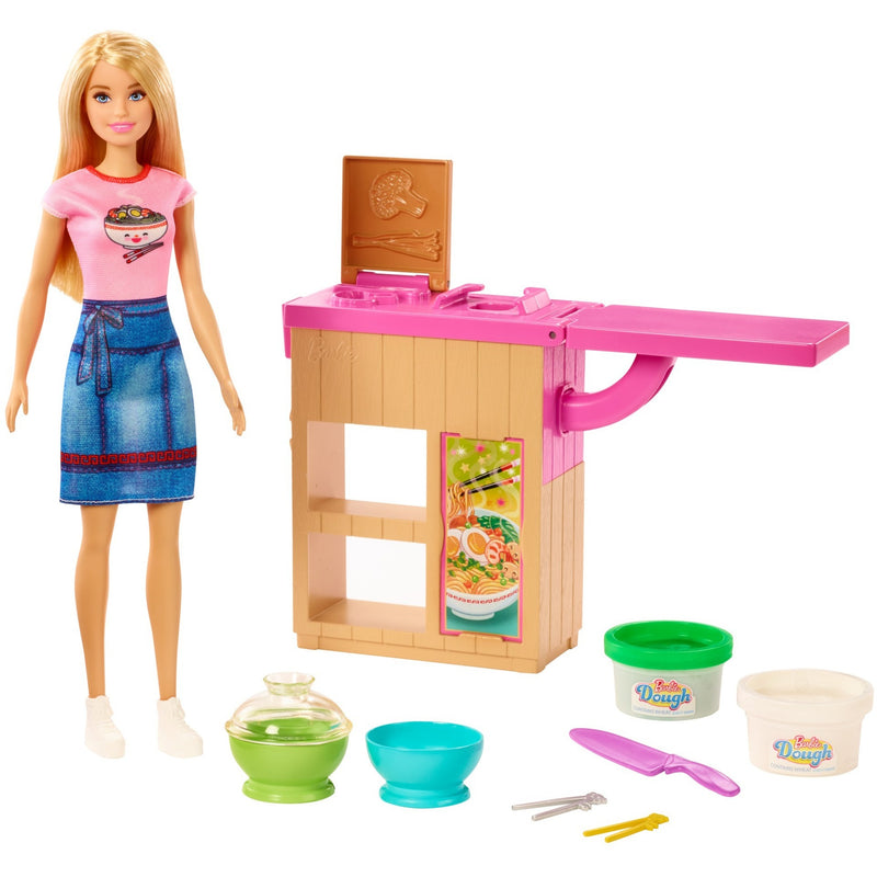 Afbeelding laden in galerijviewer, Barbie noodle bar speelset en pop

