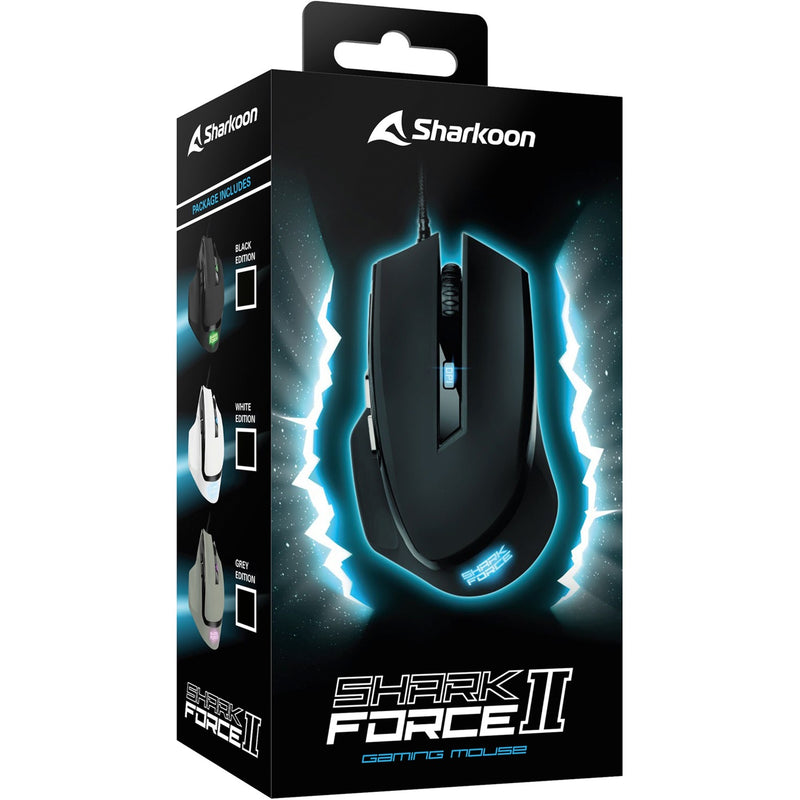 Afbeelding laden in galerijviewer, Sharkoon shark force ii gaming muis (wit, 400 - 4200 dpi, meerkleurige leds)
