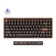 Keychron k2he all-wood special edition mechanisch toetsenbord (houtkleur, us lay-out (qwerty), gateron double-rail magnetic nebula, 75%, gateron double-rail magnetic, osa pbt double-shot, hot swap, bluetooth 5.2 | usb-c)