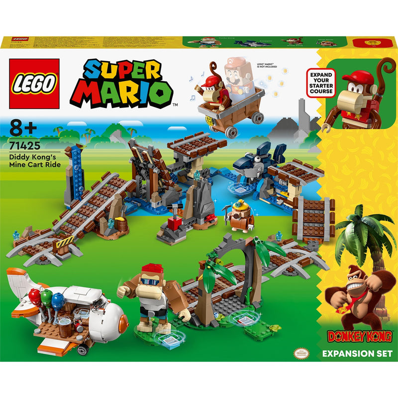 Afbeelding laden in galerijviewer, Lego super mario - uitbreidingsset: diddy kongs mijnwagenrit constructiespeelgoed (71425)
