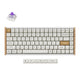 Keychron k2 he-q1 special edition rgb mechanisch toetsenbord (wit, us lay-out (qwerty), gateron double-rail magnetic nebula, 75%, rgb leds, osa double-shot pbt, hot swap, 2.4ghz | bluetooth 5.2 | usb-c)