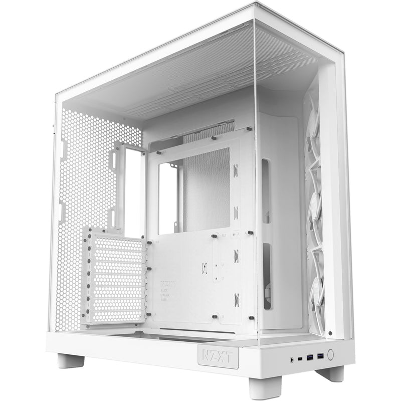 Afbeelding laden in galerijviewer, Nzxt h6 flow midi tower behuizing (wit | 2x usb-a | 1x usb-c | tempered glass)
