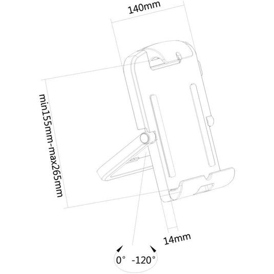 Neomounts tablet-un200white tablet steun standaard (wit)