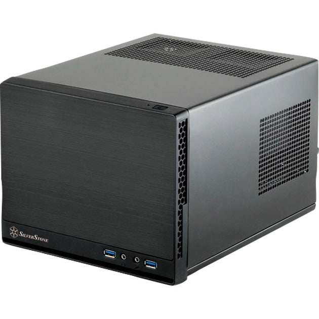 Afbeelding laden in galerijviewer, Silverstone sg13b-q mini tower behuizing (zwart | 2x usb-a)
