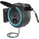 Gardena 35 m wand-slangenbox powerroll xl slanghaspel (grijs turquoise, 35 meter, accu en oplader inbegrepen, power for all alliance)