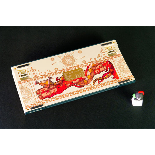 Ducky year of the snake 2025 limited edition rgb mechanisch gaming toetsenbord (zwart, us lay-out (qwerty), cherry mx2a brown, 75%, rgb, pbt dye-sub keycaps, hot-swap)