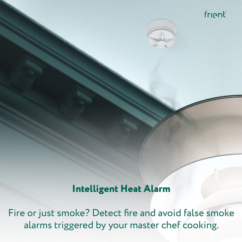 Afbeelding laden in galerijviewer, Frient intelligent heat alarm melder (wit, zigbee 3.0)
