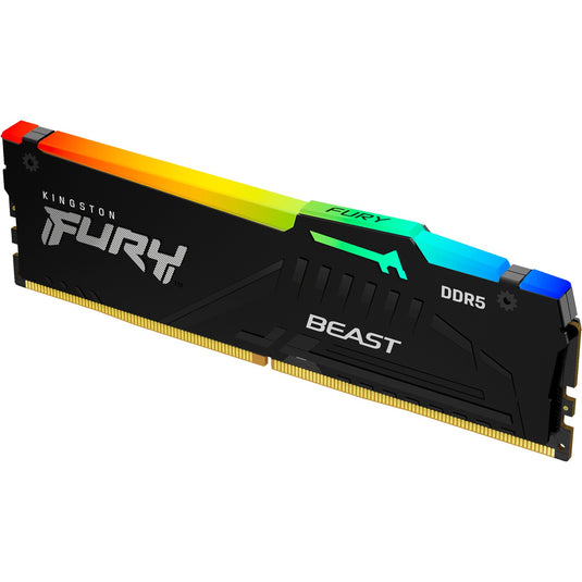 Kingston fury beast rgb 16 gb ddr5-5600 (1x 16 gb) werkgeheugen (zwart, kf556c36bbea-16, xmp 3.0, expo)