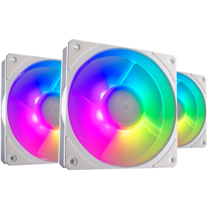 Afbeelding laden in galerijviewer, Cooler master mobius 120p argb 120x120x25 case fans (wit, 3 stuks, 120 x 120 x 25 mm, pwm)
